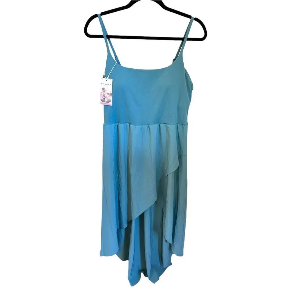 Halara Breezeful Backless High Low 2-Piece Side Pocket Flowy Midi Quick Dry Casu - Picture 3 of 9